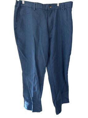 Sun Casuals Mens Elastic Waist Denim Pants 40x29 Relaxed Fit Pocketed Blue